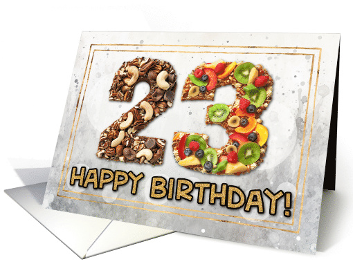 23 Years Old Happy Birthday Cake card (1831336)