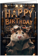Happy Birthday Steampunk Hamster card