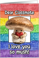 Classmate Happy Pride LGBTQIA Rainbow Mushroom card