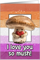 Happy Pride LGBTQIA Lesbian Mushroom card