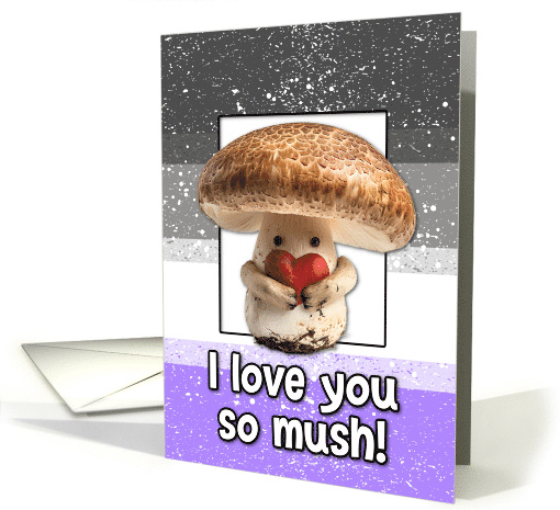 Happy Pride LGBTQIA Asexual Mushroom card (1831570)