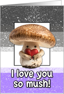 Happy Pride LGBTQIA Asexual Mushroom card
