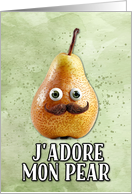 Happy Father’s Day French Pear with Moustache card