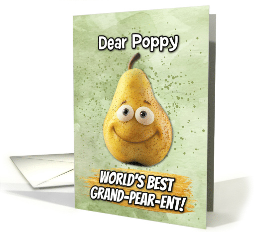 Poppy Grandparents Day Pear card (1831878)