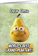 Oma Grandparents Day Pear card