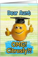 Aunt Congratulations Graduation Lemon card