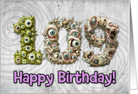 109 Years Old Happy Birthday Zombie Monsters card