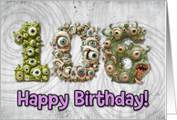 106 Years Old Happy Birthday Zombie Monsters card