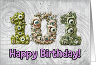 101 Years Old Happy Birthday Zombie Monsters card