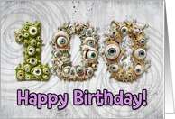 100 Years Old Happy Birthday Zombie Monsters card