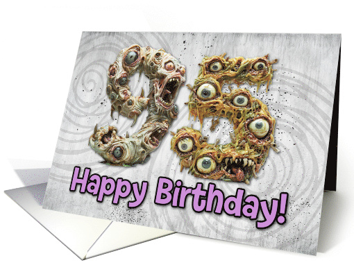 95 Years Old Happy Birthday Zombie Monsters card (1832518)