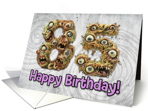 85 Years Old Happy Birthday Zombie Monsters card (1832538)