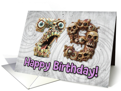 79 Years Old Happy Birthday Zombie Monsters card (1832550)