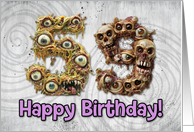 59 Years Old Happy Birthday Zombie Monsters card