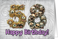 58 Years Old Happy Birthday Zombie Monsters card