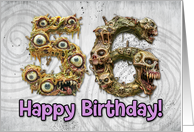 56 Years Old Happy Birthday Zombie Monsters card