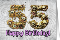 55 Years Old Happy Birthday Zombie Monsters card