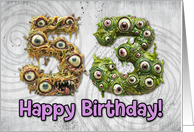 53 Years Old Happy Birthday Zombie Monsters card