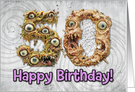 50 Years Old Happy Birthday Zombie Monsters card