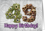 49 Years Old Happy Birthday Zombie Monsters card
