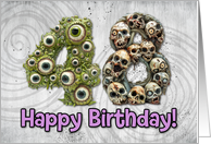 48 Years Old Happy Birthday Zombie Monsters card