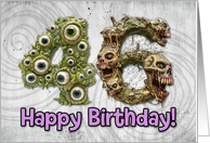 46 Years Old Happy Birthday Zombie Monsters card