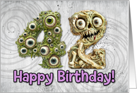 42 Years Old Happy Birthday Zombie Monsters card