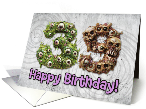 39 Years Old Happy Birthday Zombie Monsters card (1832634)