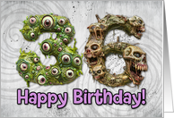 36 Years Old Happy Birthday Zombie Monsters card