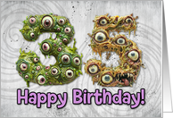 35 Years Old Happy Birthday Zombie Monsters card