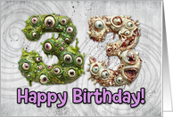 33 Years Old Happy Birthday Zombie Monsters card