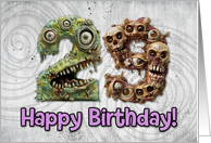 29 Years Old Happy Birthday Zombie Monsters card