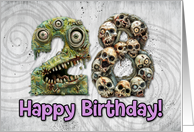 28 Years Old Happy Birthday Zombie Monsters card