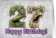 27 Years Old Happy Birthday Zombie Monsters card