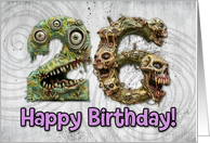 26 Years Old Happy Birthday Zombie Monsters card