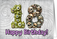 18 Years Old Happy Birthday Zombie Monsters card
