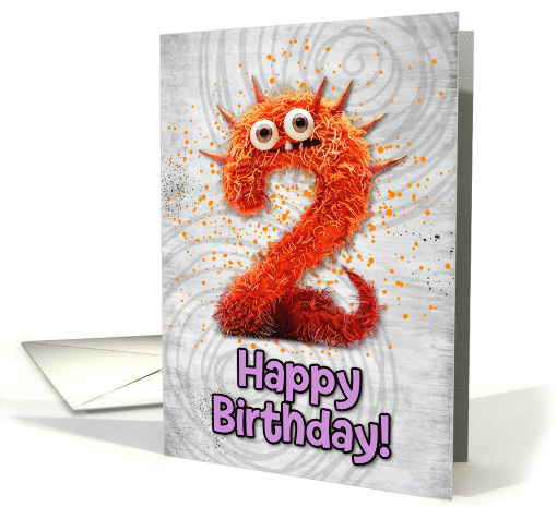 2 Years Old Happy Birthday Zombie Monsters card (1832696)