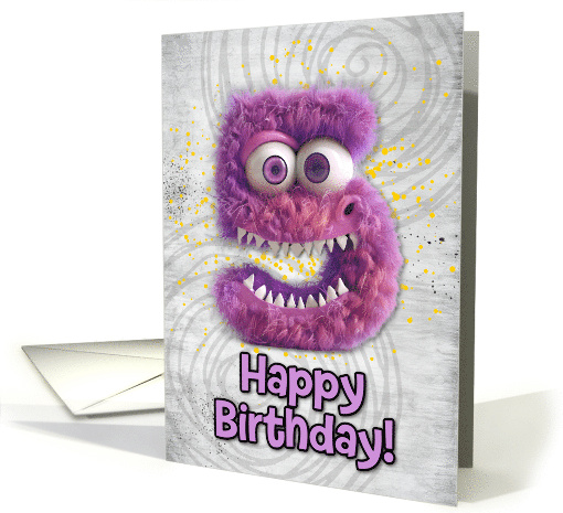 5 Years Old Happy Birthday Zombie Monsters card (1832706)