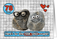 78 Year Wedding Anniversary Pair of Rocks card