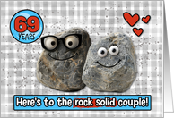 69 Year Wedding Anniversary Pair of Rocks card