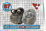 57 Year Wedding Anniversary Pair of Rocks card