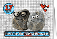 17 Year Wedding Anniversary Pair of Rocks card