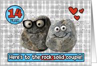 14 Year Wedding Anniversary Pair of Rocks card