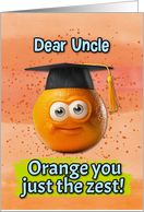 Uncle Congratulations Graduation Orange card