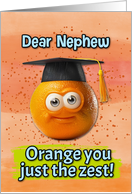 Nephew Congratulations Graduation Orange card