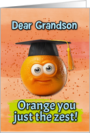 Grandson Congratulations Graduation Orange card