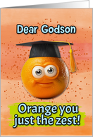 Godson Congratulations Graduation Orange card