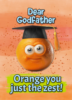 Godfather Congratulations Graduation Orange