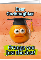 Goddaughter Congratulations Graduation Orange card