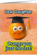 Daughter Congratulations Graduation Orange card